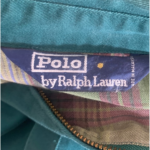 VTG Polo Ralph Lauren Harrington Jacket Mens XXL Green Plaid Lined Bi Swing Y2K - Picture 7 of 13
